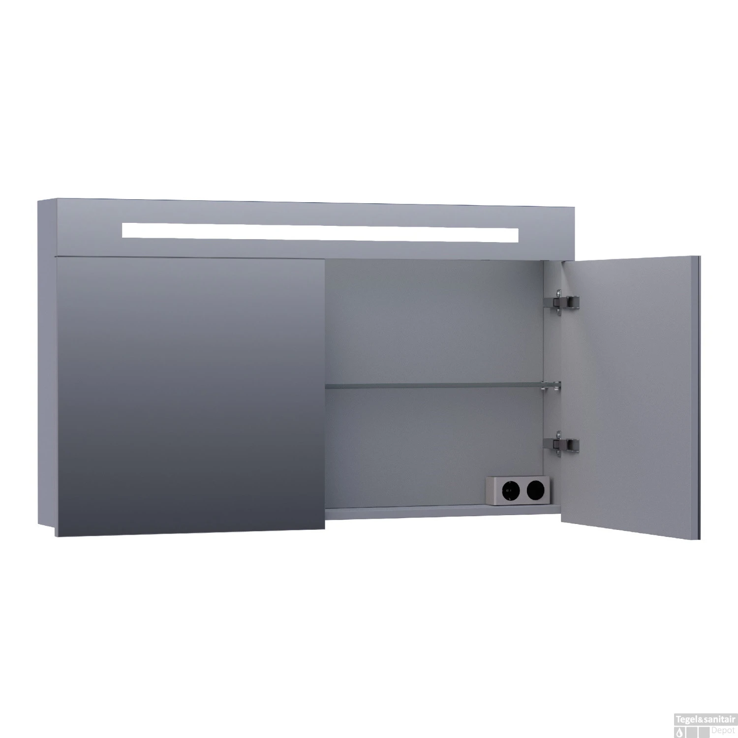 Spiegelkast 2.0 Exclusive Line 120cm Mat Grijs - Afbeelding 2