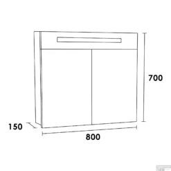 Spiegelkast 2.0 Exclusive Line 80cm Sahara -Baden Luxe Verkoop 7327 spiegelkast 2.0 exclusive line 80cm sahara tech