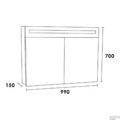 Spiegelkast 2.0 Exclusive Line 100cm Sahara -Baden Luxe Verkoop 7328 spiegelkast 2.0 exclusive line 100cm sahara tech