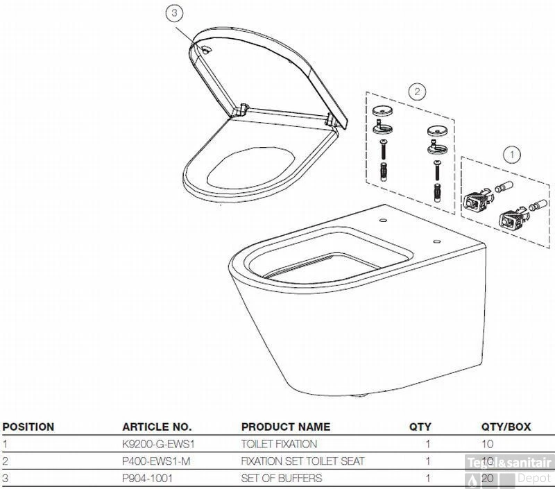 B&w-luxury Fortuna 2 Wandcloset Diepspoel Wit 4 B&w-luxury Fortuna 2 Wandcloset Diepspoel Wit - Afbeelding 4
