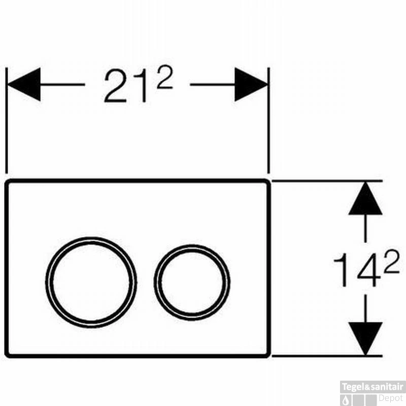 Geberit Omega 20 Bedieningsplaat 2-knops Front/planchetbediening Wit-goud-wit 2 Geberit Omega 20 Bedieningsplaat 2-knops Front/planchetbediening Wit-goud-wit - Afbeelding 2