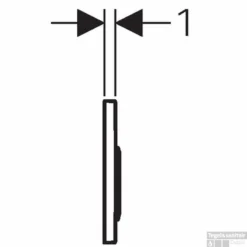 Geberit Omega 20 Bedieningsplaat Front/planchetbediening Chroom-matchroom-chroom -Baden Luxe Verkoop 77503 2