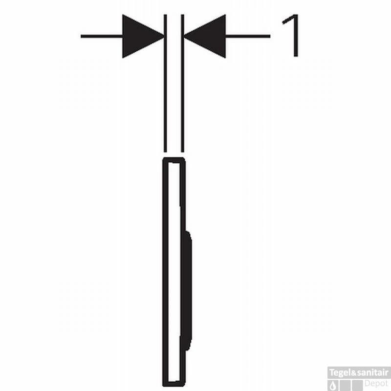 Geberit Omega 20 Bedieningsplaat 2-knops Front/planchetbediening Wit-goud-wit 3 Geberit Omega 20 Bedieningsplaat 2-knops Front/planchetbediening Wit-goud-wit - Afbeelding 3
