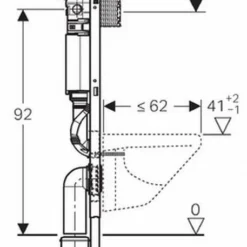 Geberit Duofix Omega Inbouwreservoir H98 Front/planchetbediening -Baden Luxe Verkoop 77513