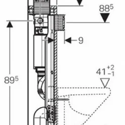 Geberit Gis Omega Inbouwreservoir H100 Front/planchetbediening -Baden Luxe Verkoop 77520