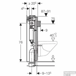 Geberit Gis Easy Omega Inbouwreservoir H90 Front/planchetbediening -Baden Luxe Verkoop 77526
