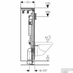 Geberit Gis Easy Omega Inbouwreservoir H90xb70 Front/planchetbed. -Baden Luxe Verkoop 77529