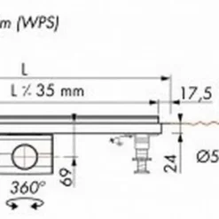 Easydrain Xs Nano Douchegoot 70 Cm. Waterslot 50 Rvs Geborsteld -Baden Luxe Verkoop 77863 2