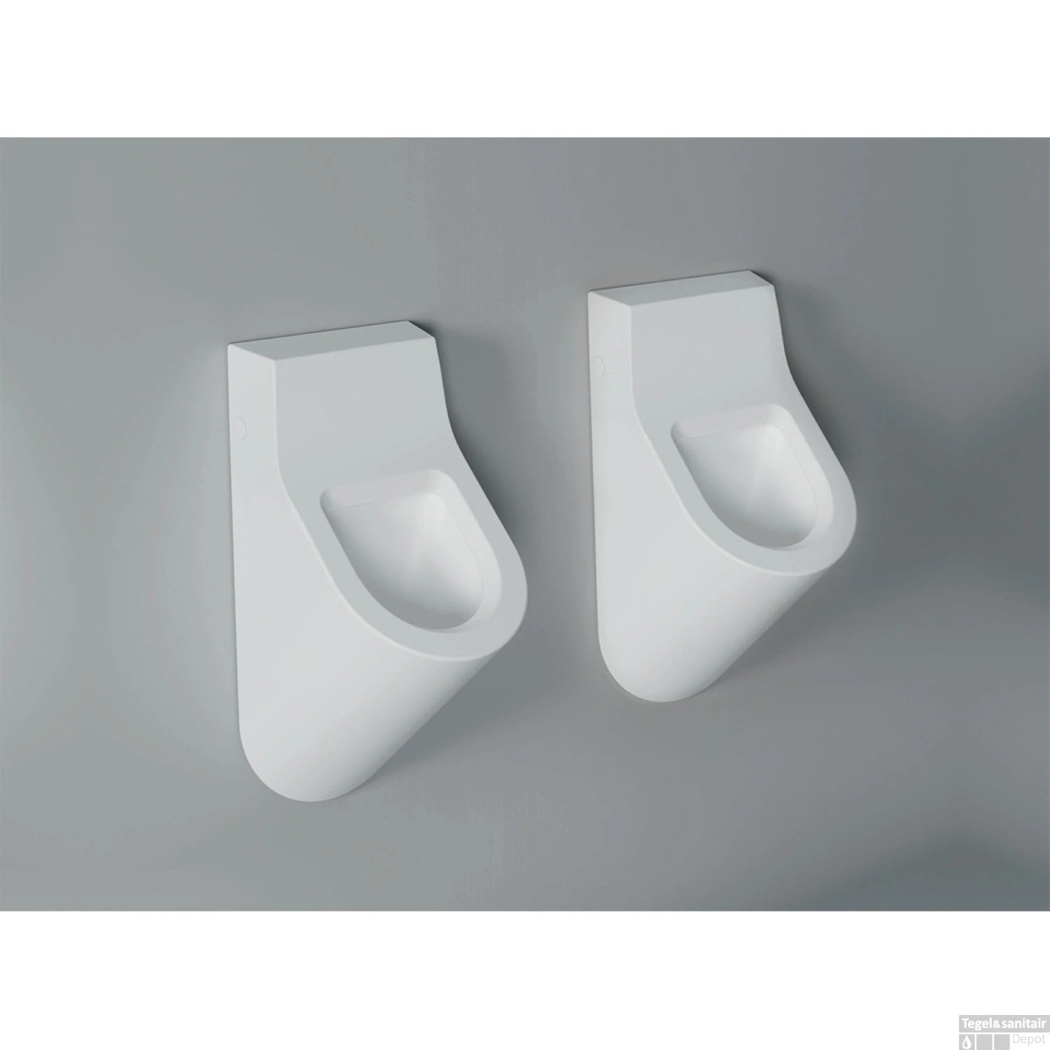 Urinoir Salenzi Hung Achterinlaat Mat Roze (incl. Ophangset En Sifon) - Afbeelding 2