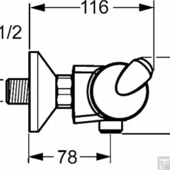 Hansa Fit Douchethermostaat Met S-koppelingen Chroom -Baden Luxe Verkoop 80097
