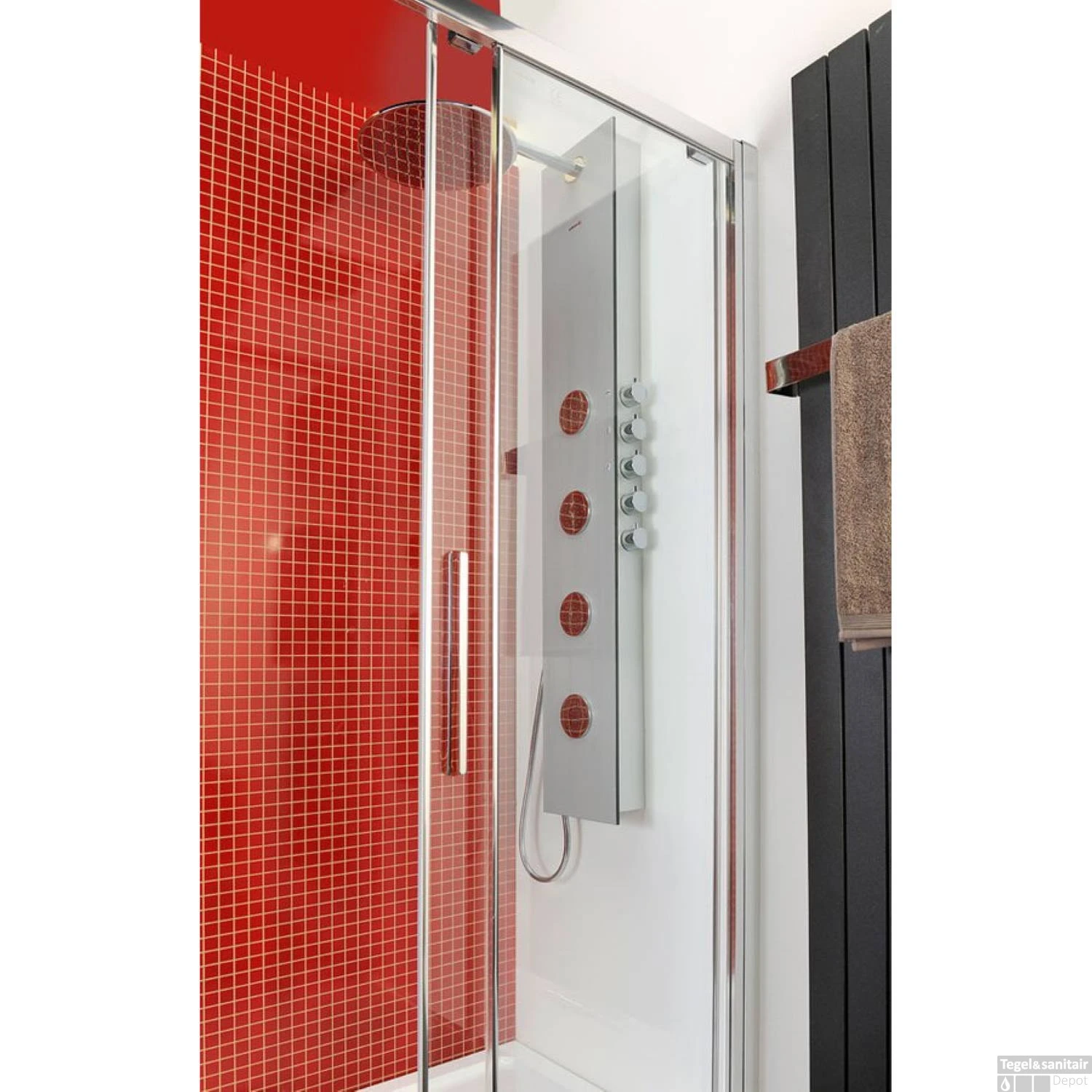 Douchepaneel Sapho 5Side 155x25 Cm Mengkraan Rond Aluminium 7 Douchepaneel Sapho 5Side 155x25 Cm Mengkraan Rond Aluminium - Afbeelding 7