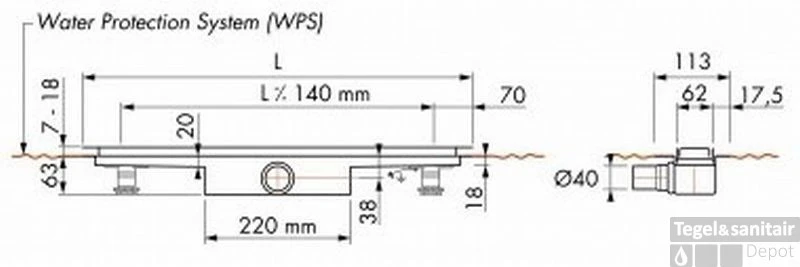 Easydrain Compact Modulo Design Douchegoot 80 Cm. Rooster Z2 Waterslot 30 Mm. Rvs Geborsteld 3 Easydrain Compact Modulo Design Douchegoot 80 Cm. Rooster Z2 Waterslot 30 Mm. Rvs Geborsteld - Afbeelding 3