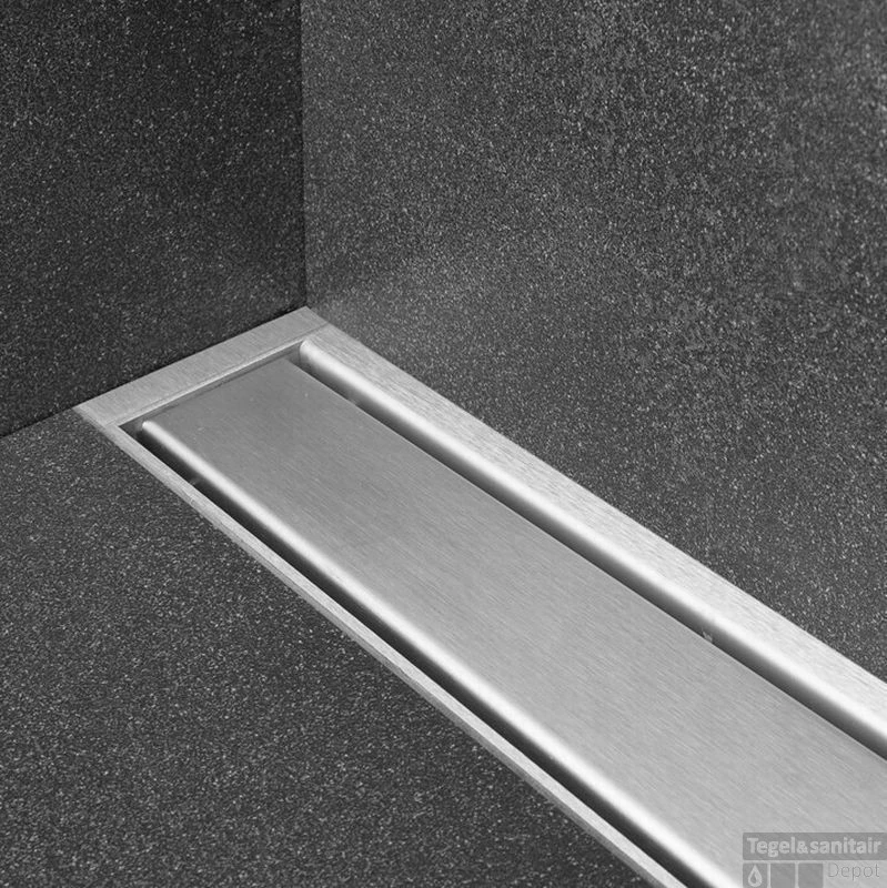Easydrain Compact 50 Taf Wall Afvoergoot 110 X 6 Cm. Zijaansluiting Rvs 2 Easydrain Compact 50 Taf Wall Afvoergoot 110 X 6 Cm. Zijaansluiting Rvs - Afbeelding 2