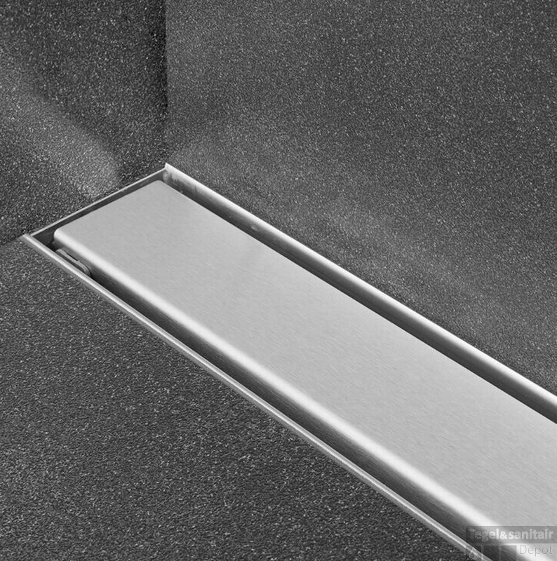 Easydrain Compact Wall Zero Afvoergoot 6x110 Cm. Zijuitlaat Rvs 2 Easydrain Compact Wall Zero Afvoergoot 6x110 Cm. Zijuitlaat Rvs - Afbeelding 2