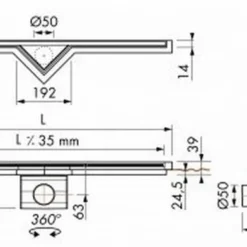 Easydrain S-line Douchegoot 70 Cm. Met Rooster Zero Voor Tegel -Baden Luxe Verkoop 81510