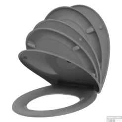 Toiletzitting Allibert Fally 37,5x44,8x5,2 Antraciet Grijs Soft-Close -Baden Luxe Verkoop 818430 2