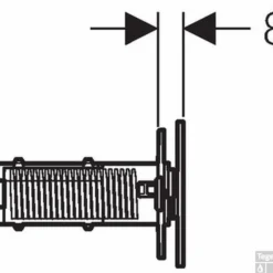 Geberit Omega70 Bedieningsplaat Voor Reservoir 12 Cm. Glas Umbra-aluminium -Baden Luxe Verkoop 82696 1