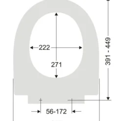 Pagette Kadett 300 S Closetzitting Met Softclosing En Quickrelease Wit -Baden Luxe Verkoop 82898