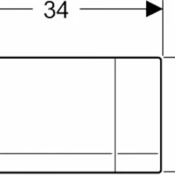 Geberit Highline Bedieningsplaat Voor Inbouwreservoir Rvs -Baden Luxe Verkoop 82962