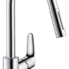 Hansgrohe Focus Keukenkraan Met Uittrekbare Vuistdouche Rvs Look