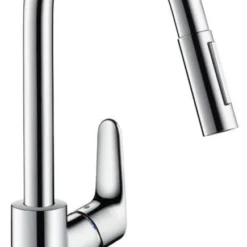 Hansgrohe Focus Keukenkraan Met Uittrekbare Vuistdouche Rvs Look