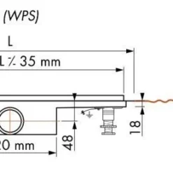Easydrain Compact 50 Taf Wall Afvoergoot 70 X 6 Cm. Zijaansluiting Rvs -Baden Luxe Verkoop 85173