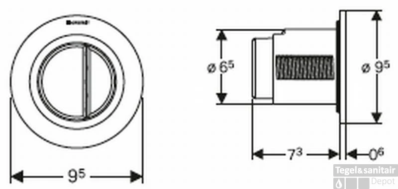 Geberit Type 01 2-knops Pneumatische Inbouwdrukker Sigma/delta 8cm Chroom 2 Geberit Type 01 2-knops Pneumatische Inbouwdrukker Sigma/delta 8cm Chroom - Afbeelding 2