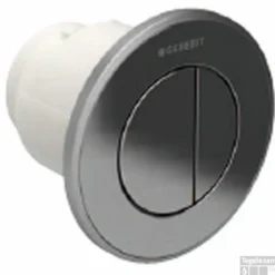 Geberit Type 10 2-knops Pneumatische Inbouwdrukker Sigma/delta 8cm Mat Chroom-chroom