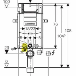 Geberit Kombifix Sigma Inbouwreservoir Up320 Hoogte 108 Cm. -Baden Luxe Verkoop 85859