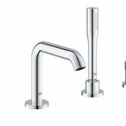 Grohe Essence New Afdekset 4-gats Badrandcombinatie Met Douchegarn. Chroom