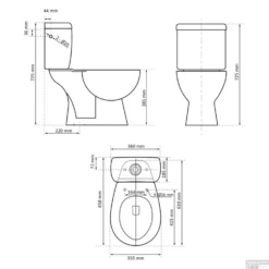 Toiletpot Differnz Staand Met AO Uitgang Inclusief Toiletbril Wit -Baden Luxe Verkoop 8712793562406 toiletpot differnz staand met ao uitgang inclusief toiletbril wit tech