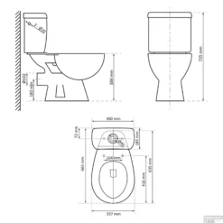 Toiletpot Differnz Staand Met PK Uitgang Inclusief Toiletbril Wit -Baden Luxe Verkoop 8712793562413 toiletpot differnz staand met pk uitgang inclusief toiletbril wit 4