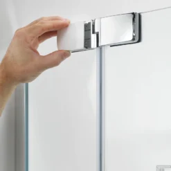 Badwand Sealskin Custom 100x140 Cm Zilver Hoogglans Helder Glas Links -Baden Luxe Verkoop 8717821616175 2