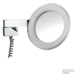 Emco Asis Scheerspiegel Rond Met Led Verlichting En Snoer Chroom
