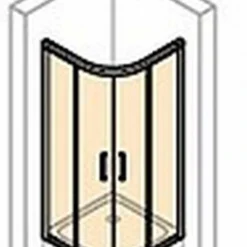 Huppe Classics 2 Kwartrond Met Schuifdeur 80/80x200 Cm. R500 Gl.zilver-antiplaque Glas