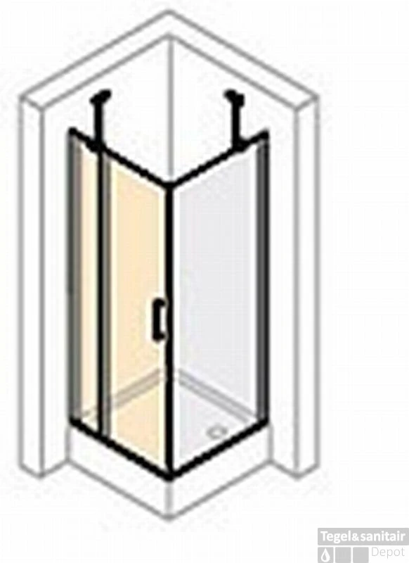 Huppe Classics 2 Draaideur 80 X 200 Cm. Met Segment Matzilver-helder Glas 1 Huppe Classics 2 Draaideur 80 X 200 Cm. Met Segment Matzilver-helder Glas