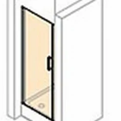 Huppe Classics 2 Nis Draaideur 80 X 190 Cm. Matzilver-helder Glas