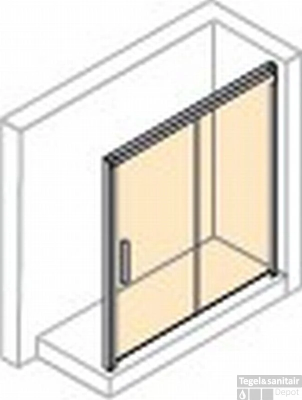 Huppe Design Pure Schuifdeur Rechts 170x200 Cm. Met Vast Paneel Chroom Look-antiplaque Gl 1 Huppe Design Pure Schuifdeur Rechts 170x200 Cm. Met Vast Paneel Chroom Look-antiplaque Gl