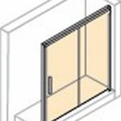 Huppe Design Pure Schuifdeur Rechts 160x200 Cm. Met Vast Paneel Chroom Look-antiplaque Gl