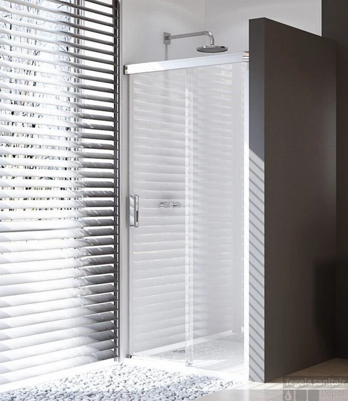 Huppe Design Pure Schuifdeur Rechts 170x200 Cm. Met Vast Paneel Chroom Look-helder Glas 2 Huppe Design Pure Schuifdeur Rechts 170x200 Cm. Met Vast Paneel Chroom Look-helder Glas - Afbeelding 2