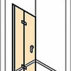 Huppe Design Pure 2-delige Vouwdeur Sft Links 120 X 200 Cm. Chroom Look-helder Glas