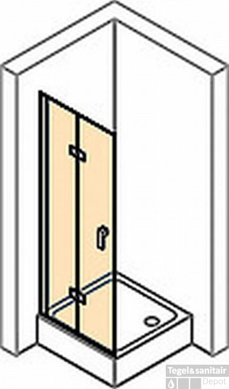 Huppe Design Pure 2-delige Vouwdeur Sft Links 80 X 190 Cm. Matzilver-antiplaque Glas 1 Huppe Design Pure 2-delige Vouwdeur Sft Links 80 X 190 Cm. Matzilver-antiplaque Glas