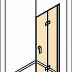 Huppe Design Pure 2-delige Vouwdeur Sft Rechts 80 X 200 Cm. Chroom Look-antiplaque Gl