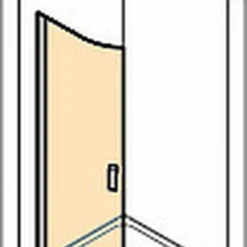 Huppe Design Pure Draaideur Kwartrond Helft 80 X 200 Cm. R55 Matzilver-antiplaque Glas