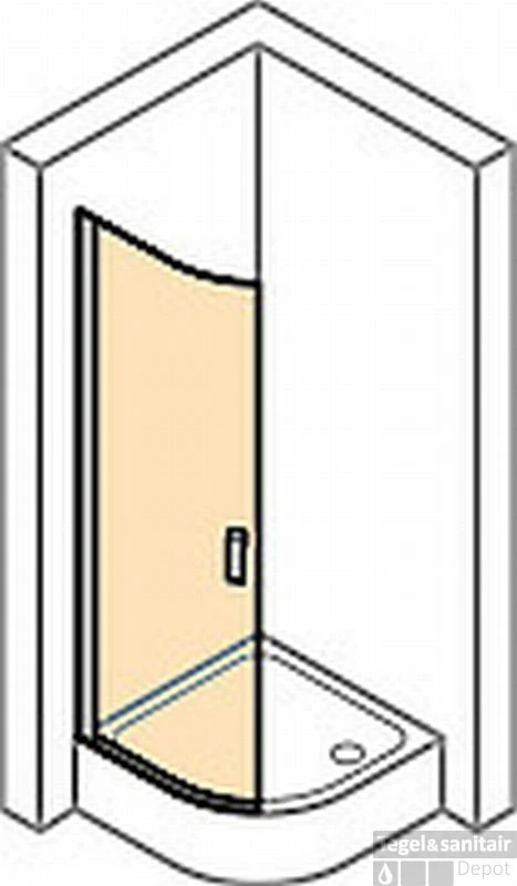 Huppe Design Pure Draaideur Kwartrond Helft 100x200 Cm. R55 Matzilver-helder Glas 1 Huppe Design Pure Draaideur Kwartrond Helft 100x200 Cm. R55 Matzilver-helder Glas