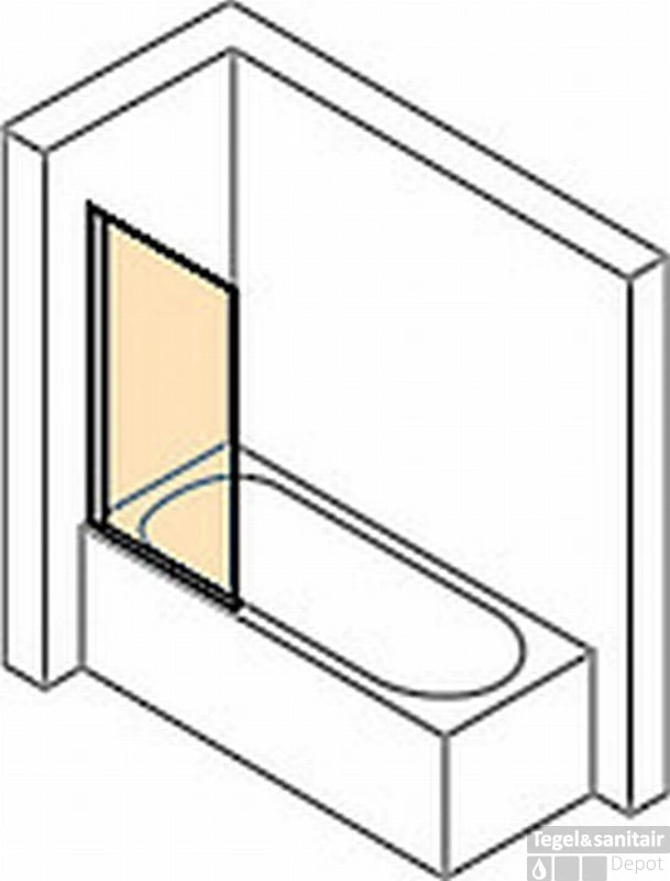 Huppe Design Pure 1-delige Badklapwand 75x150 Cm. Matzilver-antiplaque Glas 1 Huppe Design Pure 1-delige Badklapwand 75x150 Cm. Matzilver-antiplaque Glas