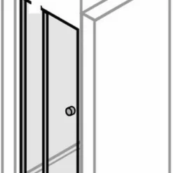 Huppe Design Pure Nis Draaideur 120 X 200 Cm. Met Segment Matzilver-helder Glas