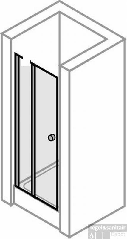 Huppe Design Pure Nis Draaideur 140 X 200 Cm. Met Segment Matzilver-helder Glas 1 Huppe Design Pure Nis Draaideur 140 X 200 Cm. Met Segment Matzilver-helder Glas