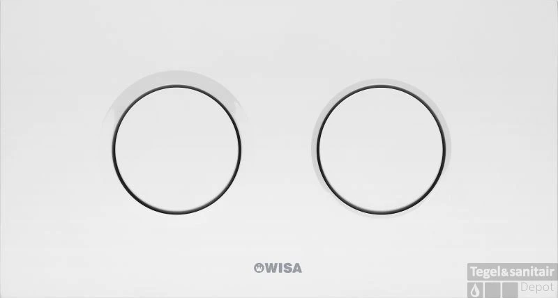 Wisa Juno Juno Bedieningsplaat Dualflush Wit 1 Wisa Juno Juno Bedieningsplaat Dualflush Wit
