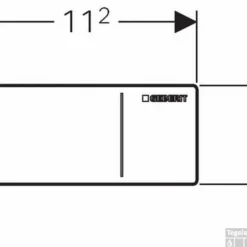 Geberit Sigma 70 Opbouw Drukker Voor Inbouw Reservoir 8 Cm. Glas Zwart-aluminium -Baden Luxe Verkoop 92608